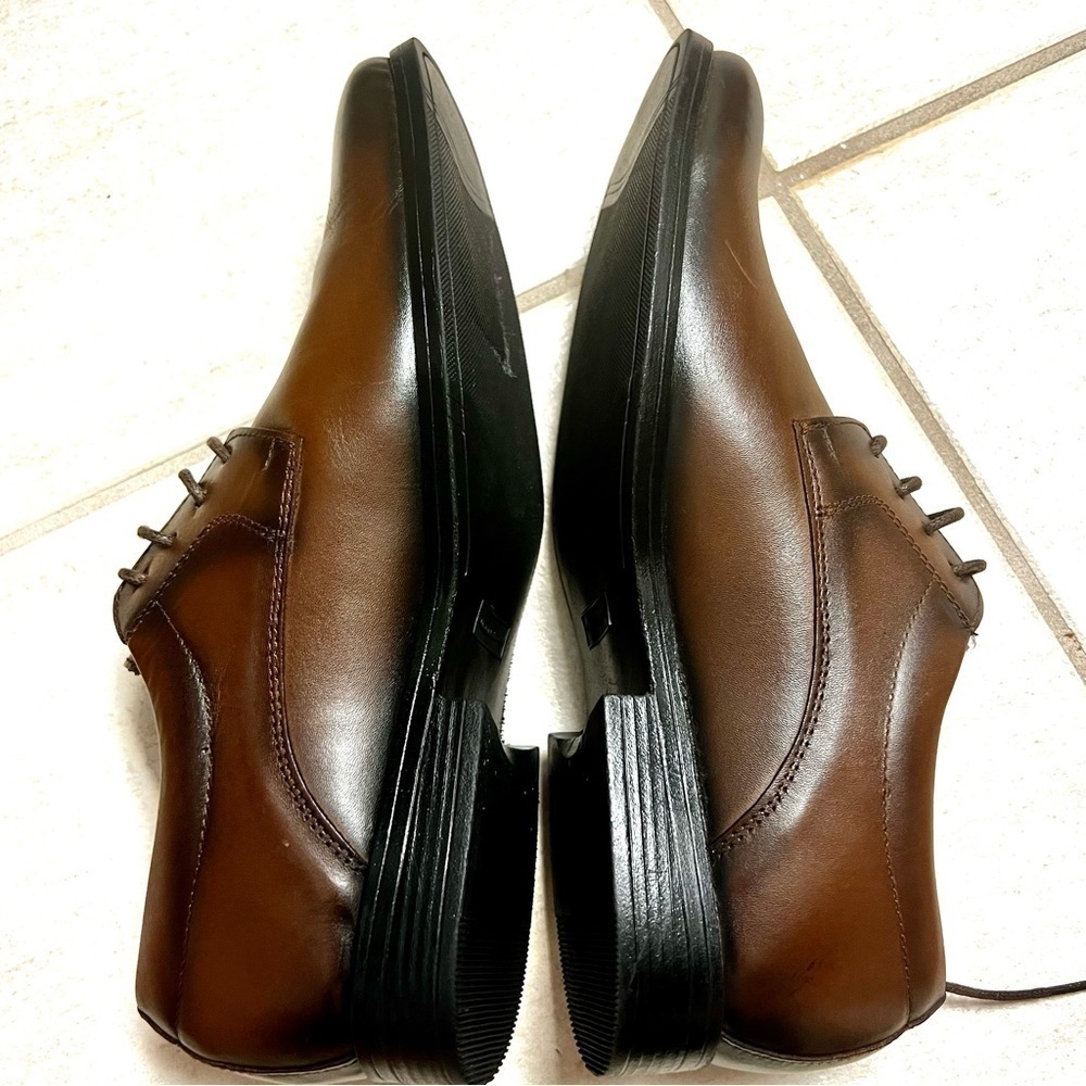 NWOT Giorgio Brutini Hubert Plain Toe dark brown ombré Oxford shoes men size 11 - Picture 5 of 9